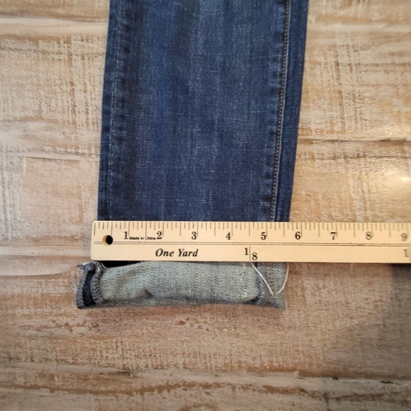 ReRock Express Jeans Womens 4 Dark Blue Skinny Distressed Denim Preppy Normcore - Picture 6 of 11